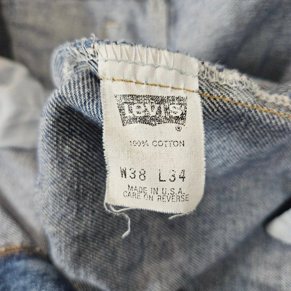 Levi's 550 Men's Blue Jeans Size 38x34 (ACTUAL 36x34) 100% Cotton Vintage 1992‎